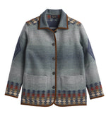 Pendleton Womens Reversible Harding Indigo Coat a full button up with two front bottom pocket at boltranchstore.com