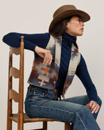 Pendleton Womens Dakota Western Wool Vest Shiprock Blue Mix found at Boltranchstore.com womens western style