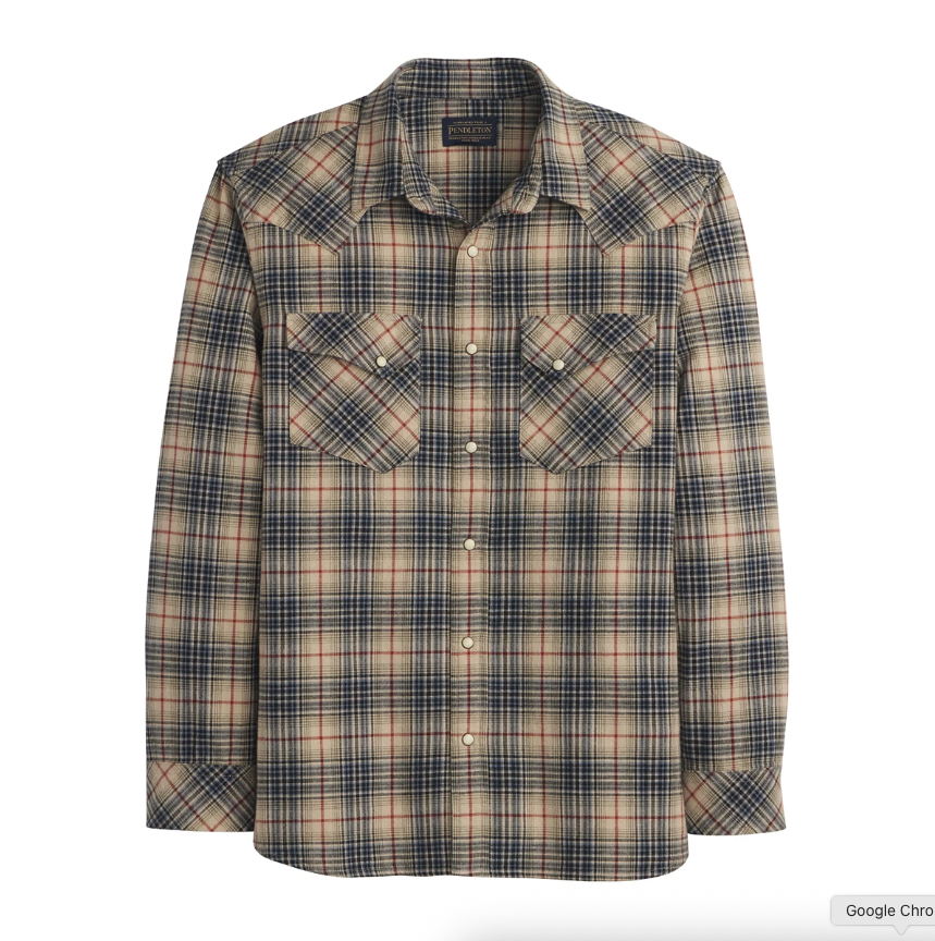 Pendleton Wyatt Long Mens Shirt plaid at Boltranchstore.com free shipping