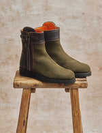 Penelope Chilvers Inclement Cropped Tassel Boot womens green zip up boots sold locally near me at Bolt Ranch Store