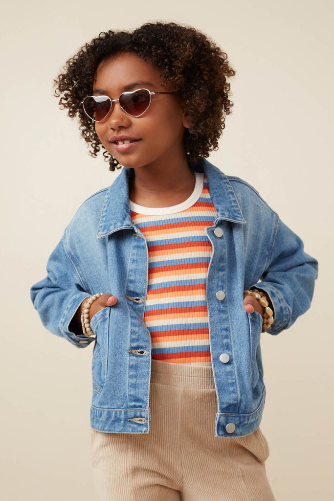 Penny Patch Pocket Girls Denim Chore Jacket order today at boltranchstore.com