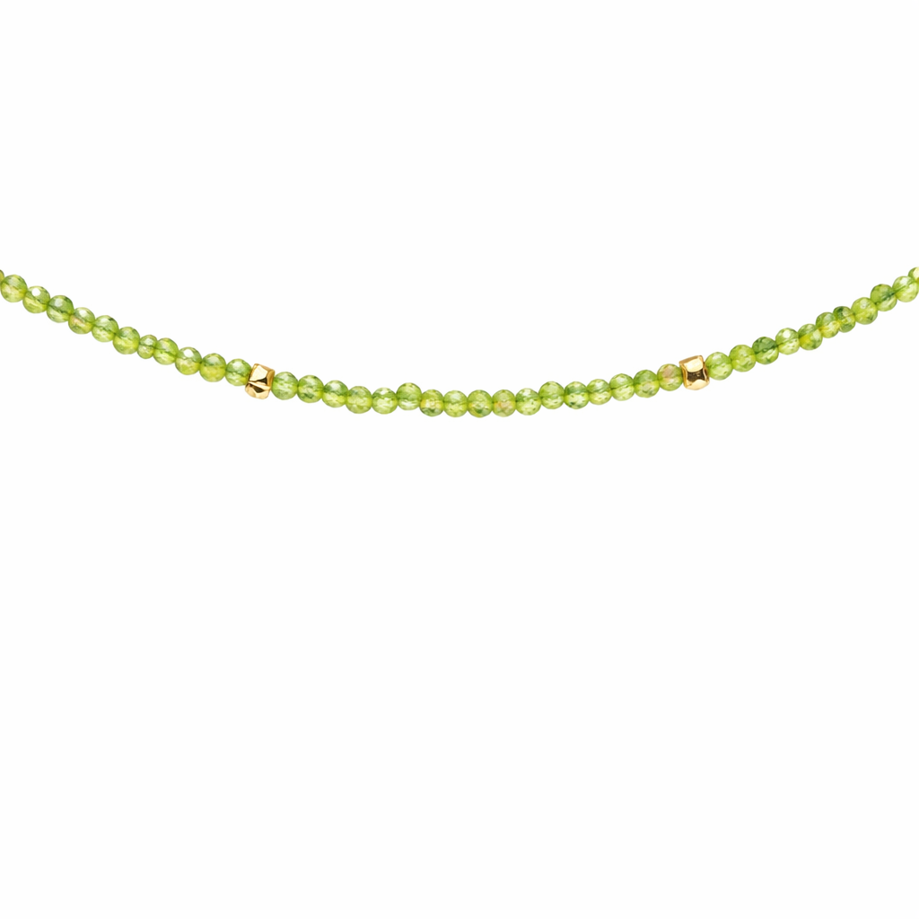 Makhala Semi Precious Necklace with Gold Accents