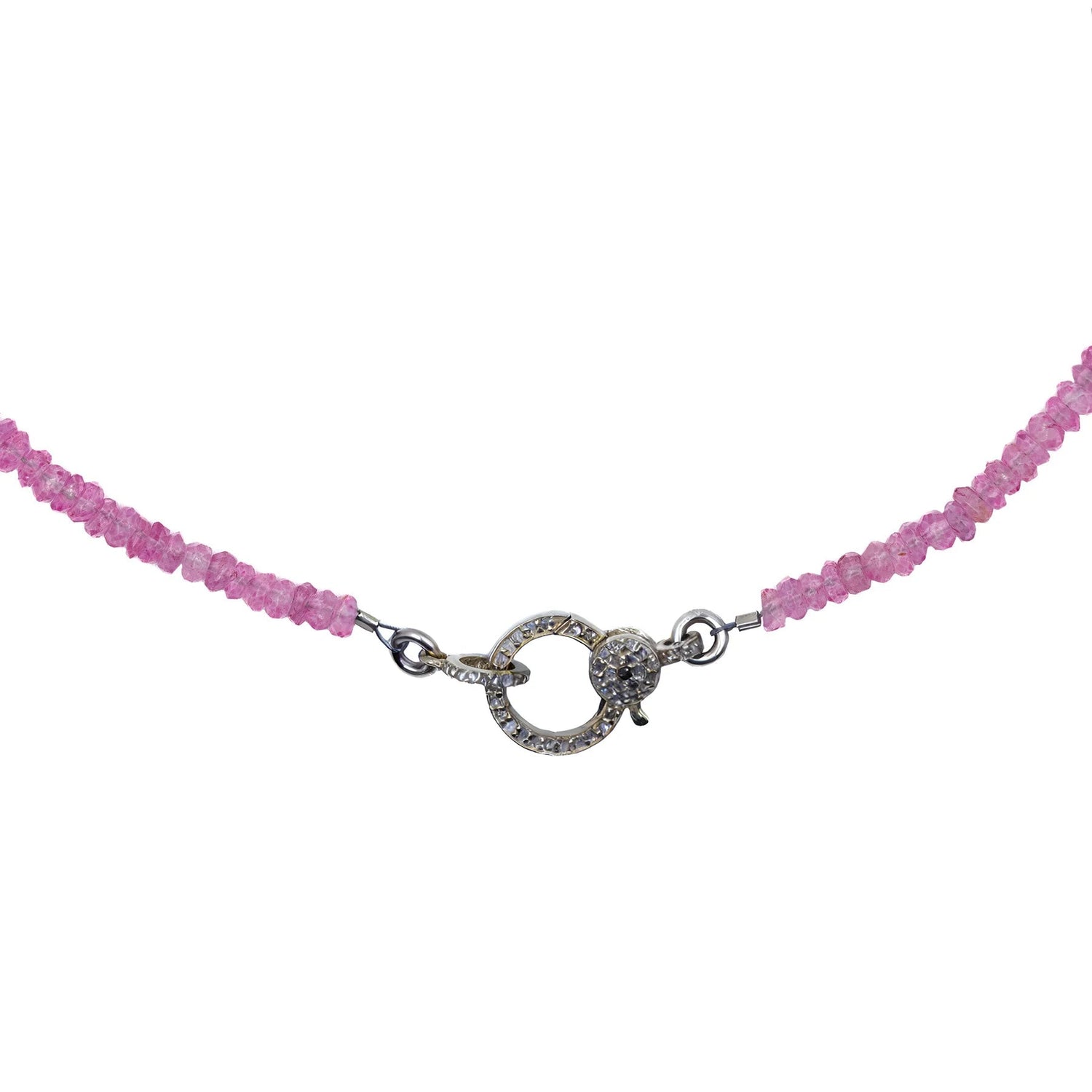 Makhala Pink Topaz with Diamond Closure