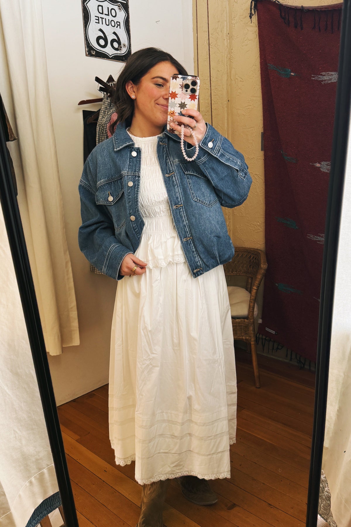 Pistola Bibi Blouson Trucker Jacket womens denim jacket popular feminine gathered waist viral instock Boltranchstore.com Free Shipping