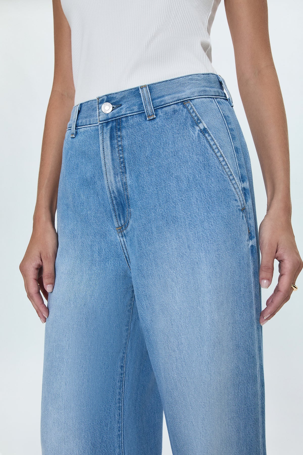 Pistola Dalia High Rise Wide Jean palo alto wash womens denim buy at Boltranchstore.com
