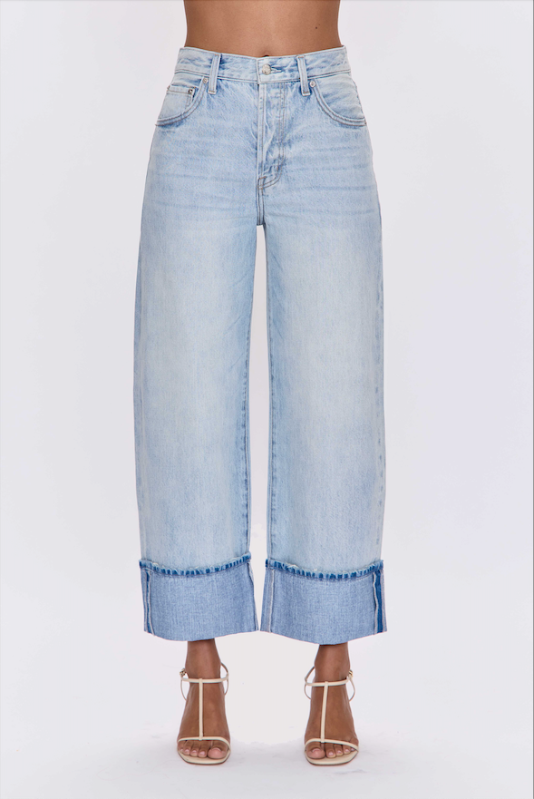 Pistola Ryder High Rise Cuffed Straight Jean in Sunrise denim jeans pants womens Pistola free shipping at Boltranchstore.com western high end fashion