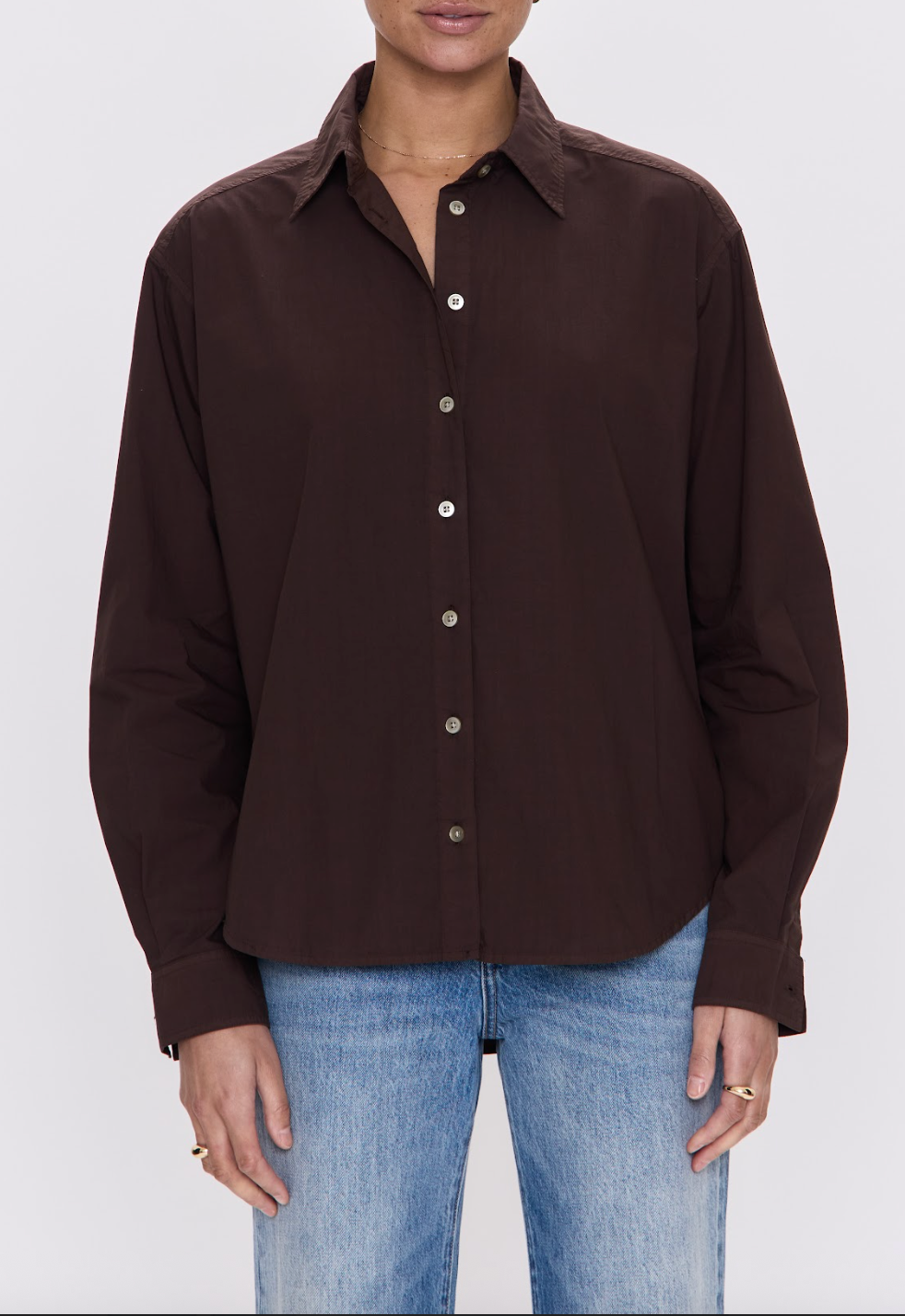 Pistola Womens Finlay Oversized Button Up Shirt Buy at Boltranchstore.com