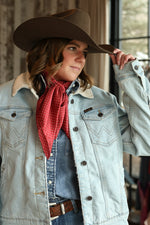 Polka Dot Wild Rag 42" cowboy scarf necktie bandana kerchief mens womens unisex at boltranchstore.com