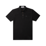 Poncho Mens Permian Shirt in Black polo shirt with collar and three buttons extremely soft  with a straight hem at boltranchstore.com in stock trending free shipping mens 