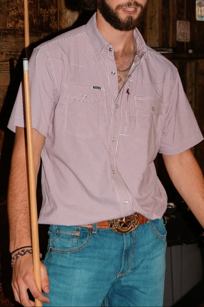 Poncho Mens The Howdy Shirt a western mens shirt with snaps in a short sleeve a perfect cowboy shirt at boltranchstore.com