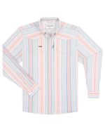 Poncho Mens The Land Of The Free Shirt in red tan and blue with two front pockets and two yokes in a snap up front at boltranchstore.com