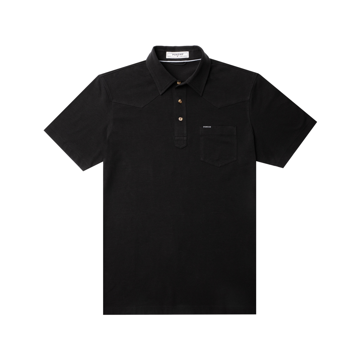 Poncho Mens The Permian Shirt shop at boltranchstore.com free shipping mens black western fashion apparel black short sleeve shirt