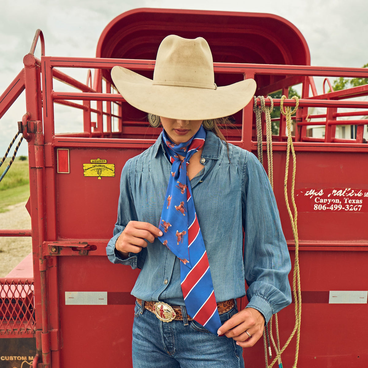 Fringe Scarves Boli Preppy Saddle Red Blue machine washable poly chiffon that irons on a polyester setting ranch wear Kamas