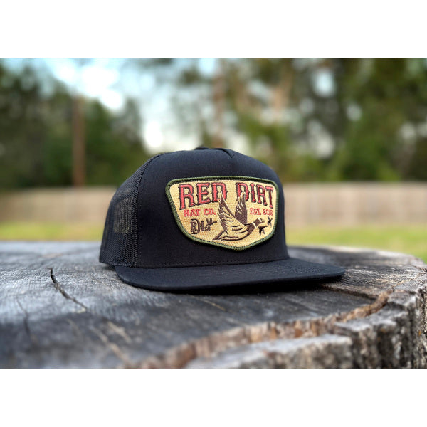 Red Dirt Fly South Black Hat RDHC-488 black duck hunting western fashion trucker cap red dirt hat co RDHC-488 Boltranchstore.com Free Shipping