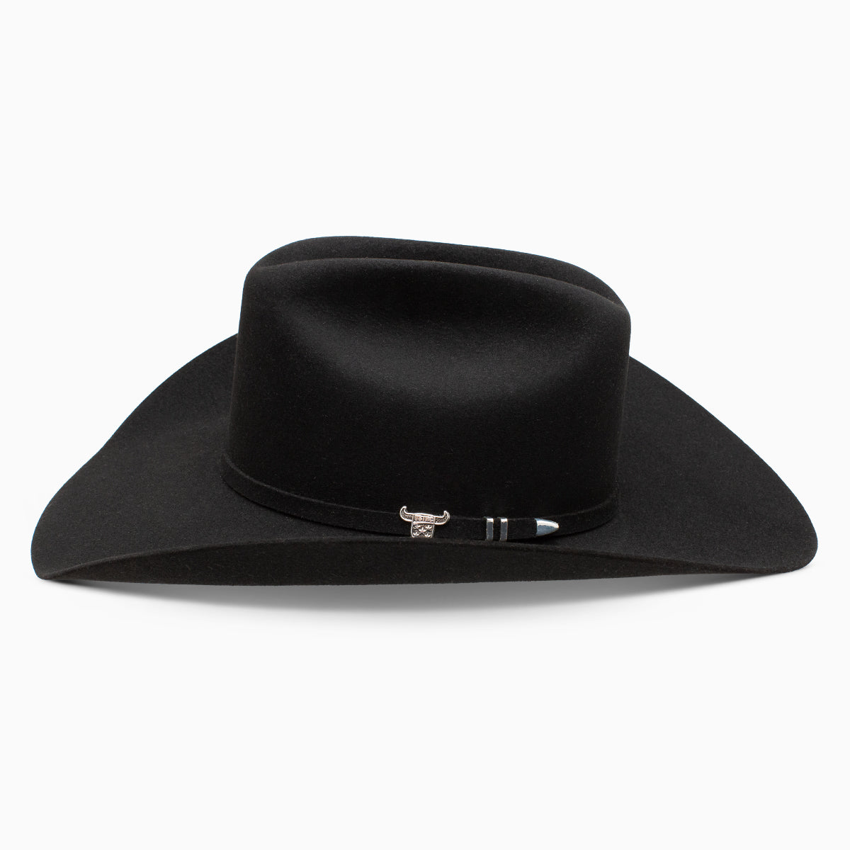 Resistol 6X USTRC Cowboy Hat Black four and five eighths inch cattleman crown with a four and a quarter inch brim