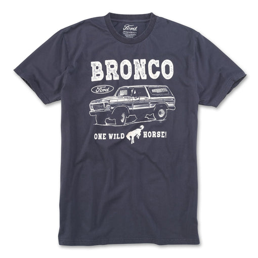 RJ2501A American Needle Ford Bronco T Shirt mens navy blue tee t-shirt ford bronco one wild horse tshirt free shipping Boltranchstore.com