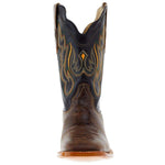 Mens boots Utah western clothing R Watson Mens 11 Inch Toscama Miel Soto Cowhide and Soft Black Goat Square Toe Western Boot SKU RW80032
