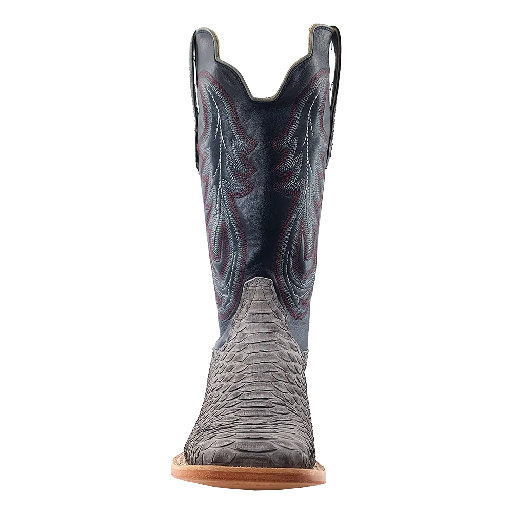 R Watson Grey Sueded Python Boot