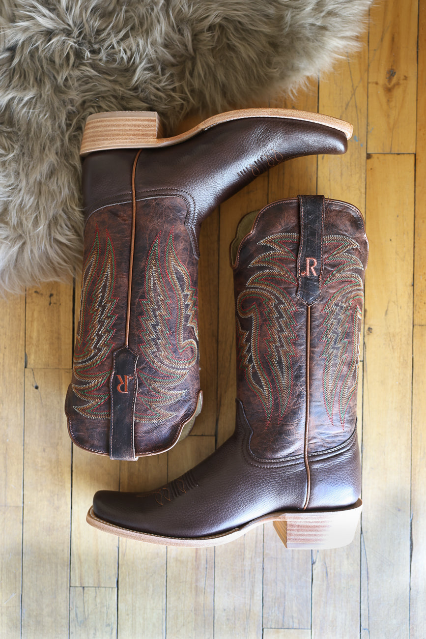 R Watson Mens Deer Narrow Square Boot mens cowboy boots leather brown classy Boltranchstore.com Free Shipping cutter toe popular instock buy now