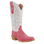 R Watson Womens Rose Boar Boot a pink vamp and white  a perfect rodeo boot or a boot for the dancefloor at boltranchstore.com