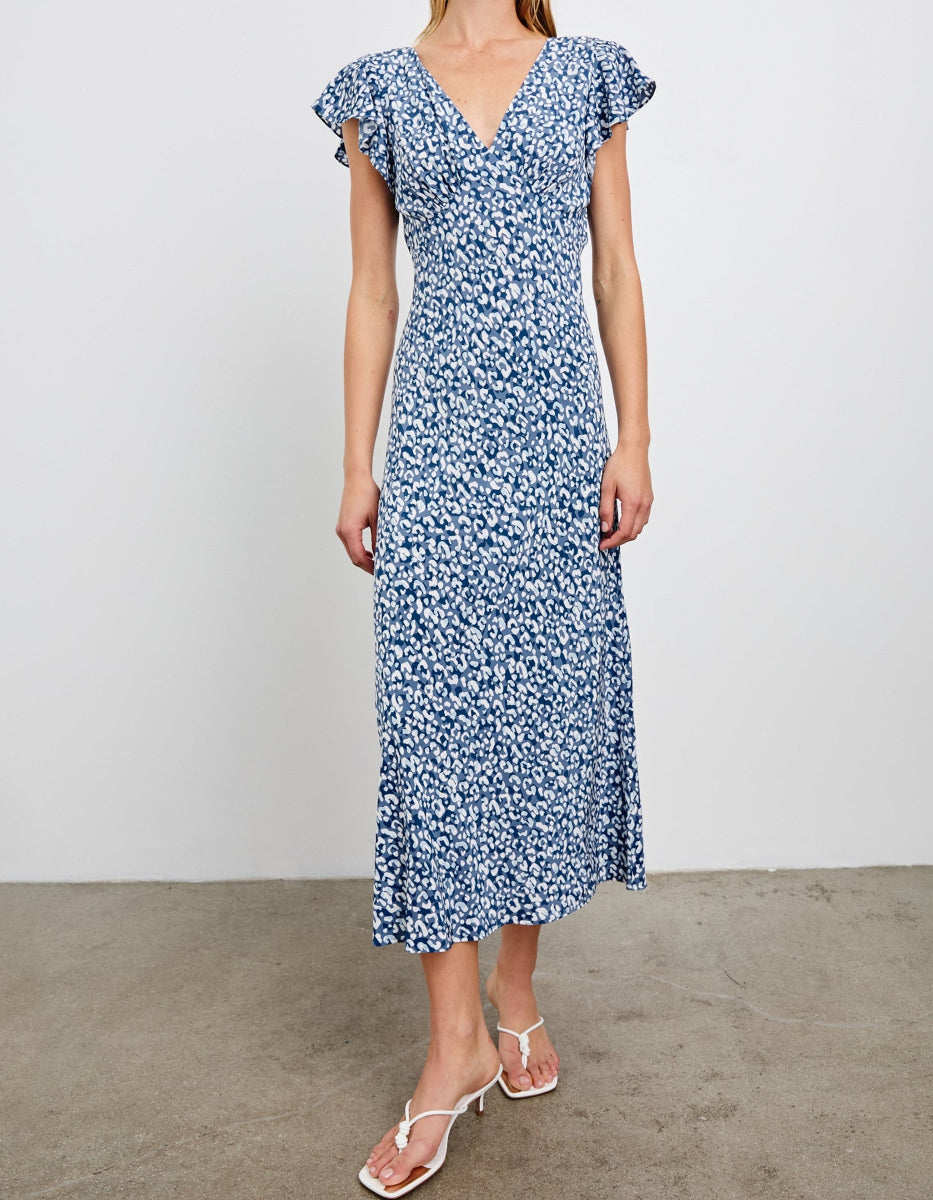 Rails Kenz Blue Mixed Cheetah Dress Bolt Ranch store