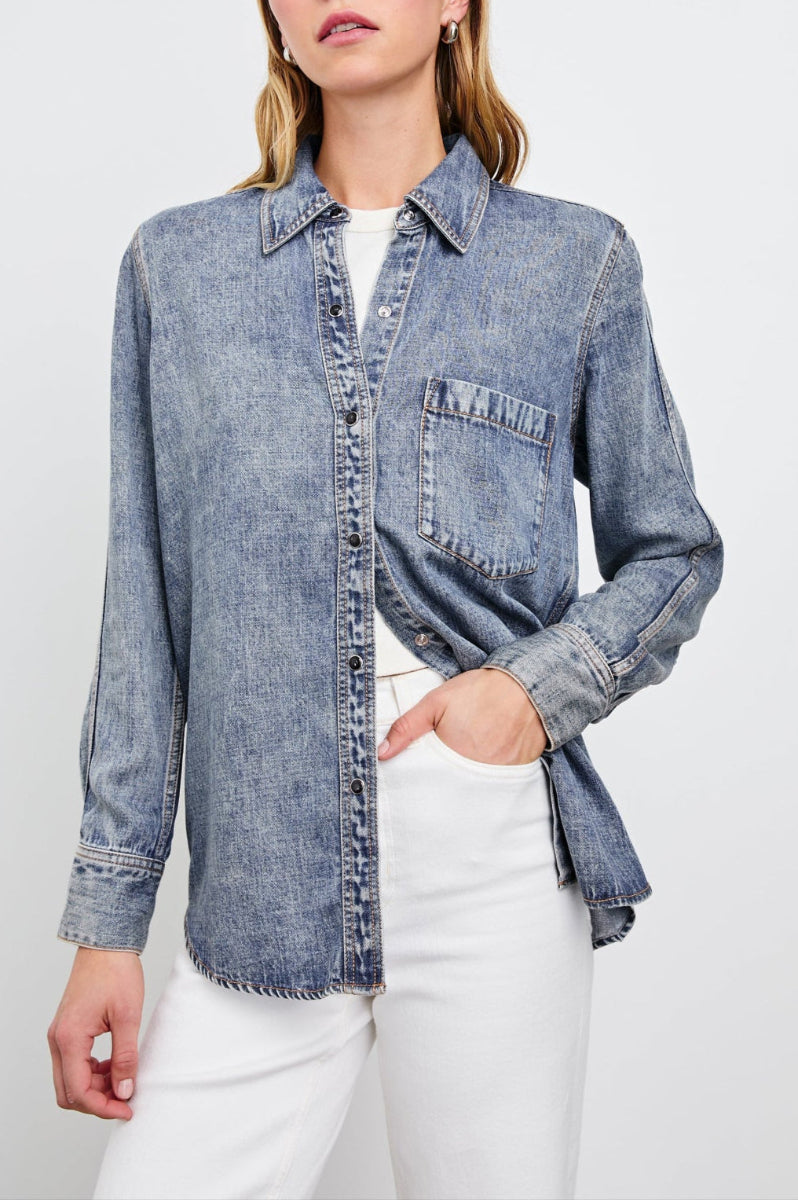 Rails Womens Atticus Denim Shirt Bolt Ranch Store