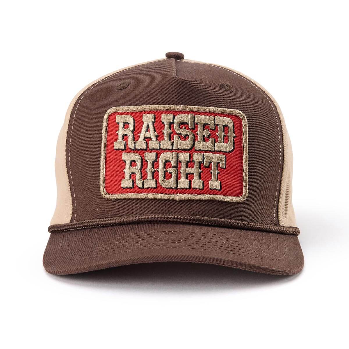 Seager Raised Right Trucker Snapback Brown breathable mesh back ranch wear