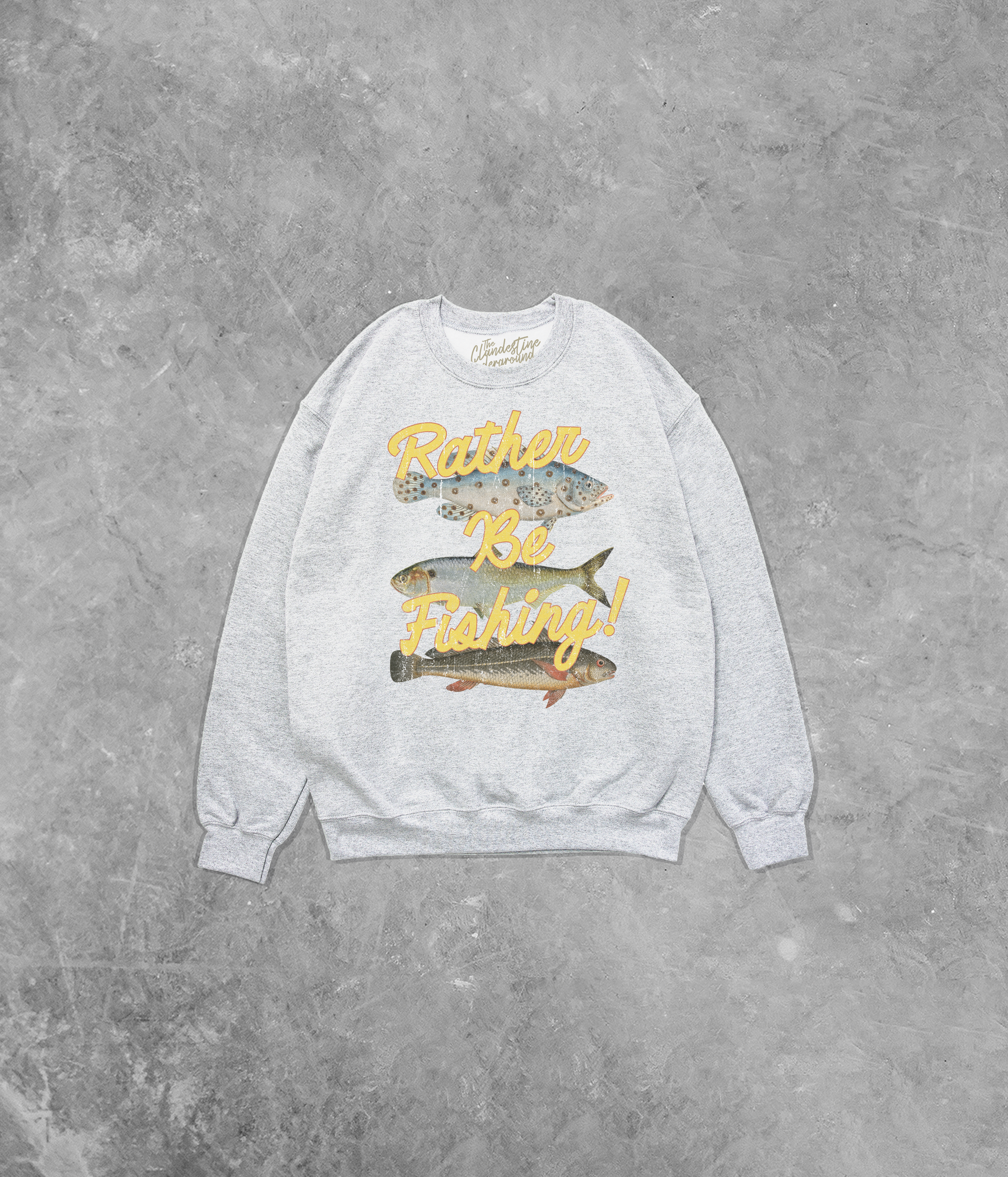 Rather Be Fishing Sweatshirt womens cute western fishing crewneck Boltranchstore.com Free Shipping Clandestine Underground in stock now