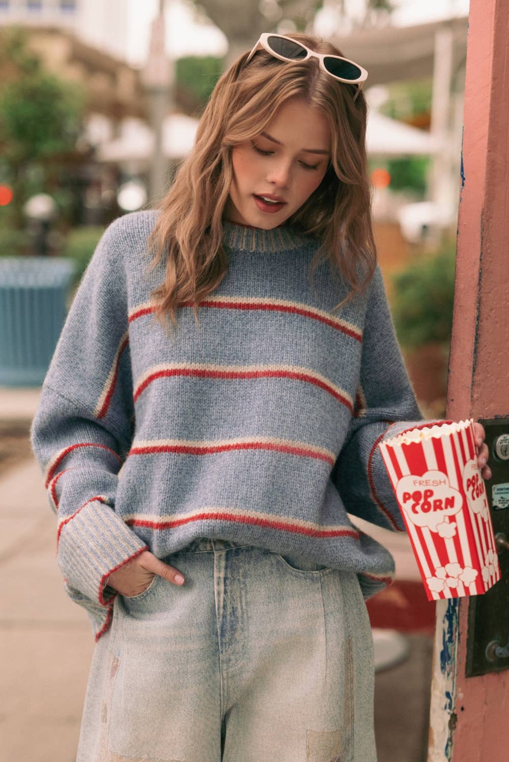 Rebecca Stripe Sweater Top fall cozy bolt ranch store