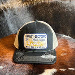 Red Dirt Hat Goat Roping Hat in a black khaki 6 panel hat with a Goat Roping patch order at boltranchstore.com