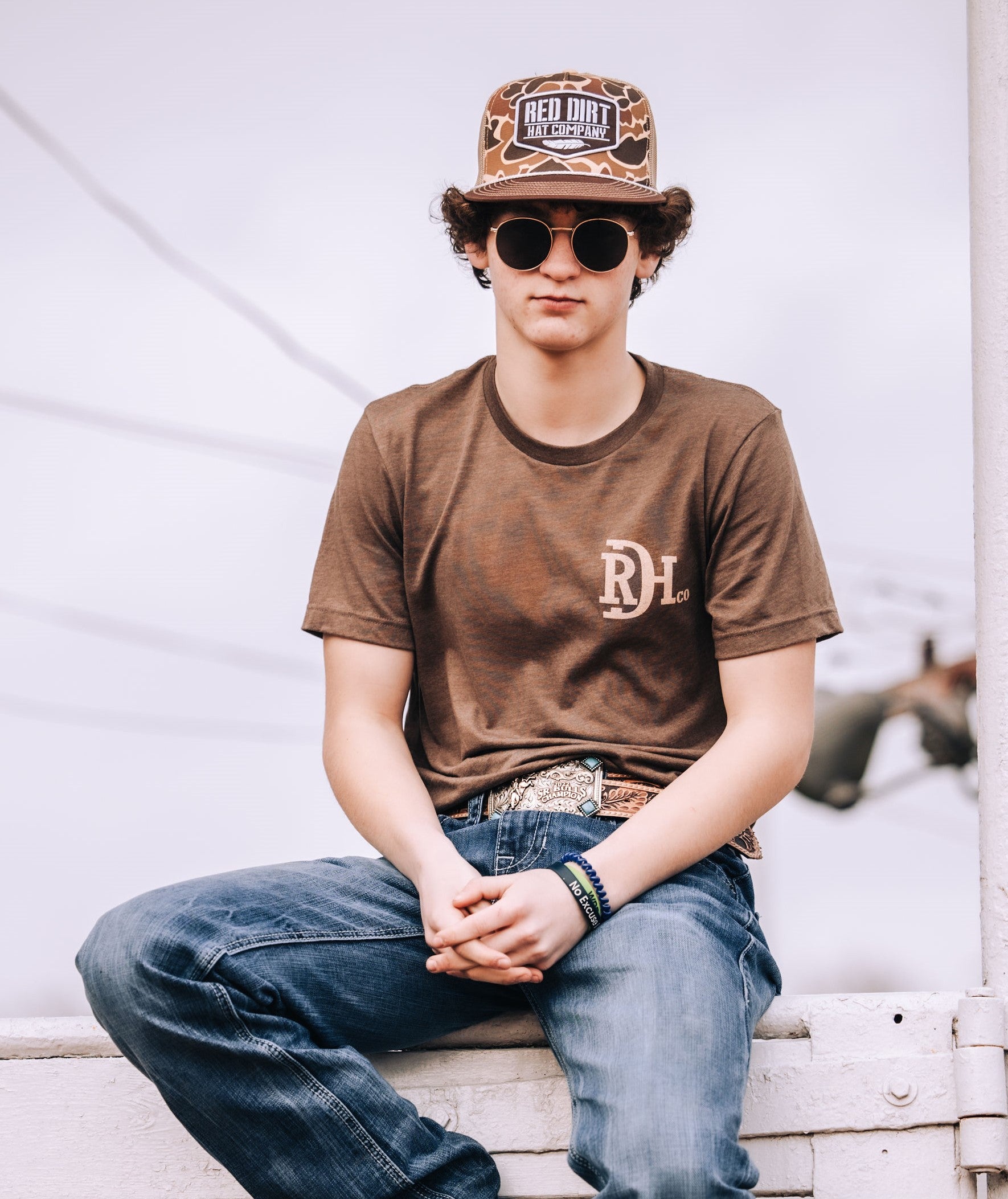 Red Dirt Hat Old Skool Duck Camo Hat with a Red Dirt Hat Company  flat bill hat with a snap back hat order at boltranchstore.com