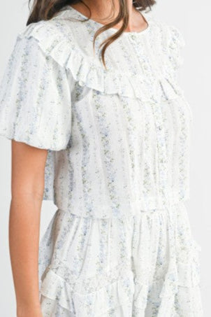 Reina_Ruffle_Floral_Top_side side matching skirt.