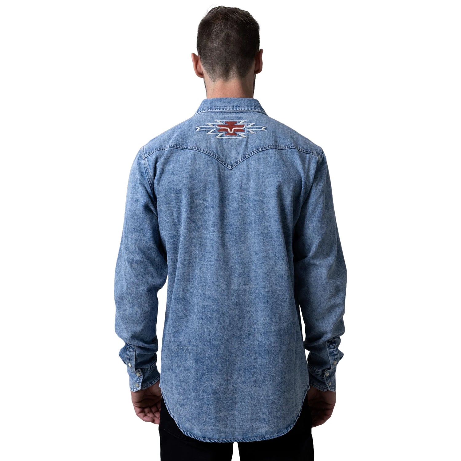 Kimes Mens Durango Denim Shirt - Indigo Blue