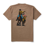 Brown t-shirt with a graphic of a cowboy on the back Seager Rodeo Series Tee Pigment Brown free shipping at boltranchstore.com