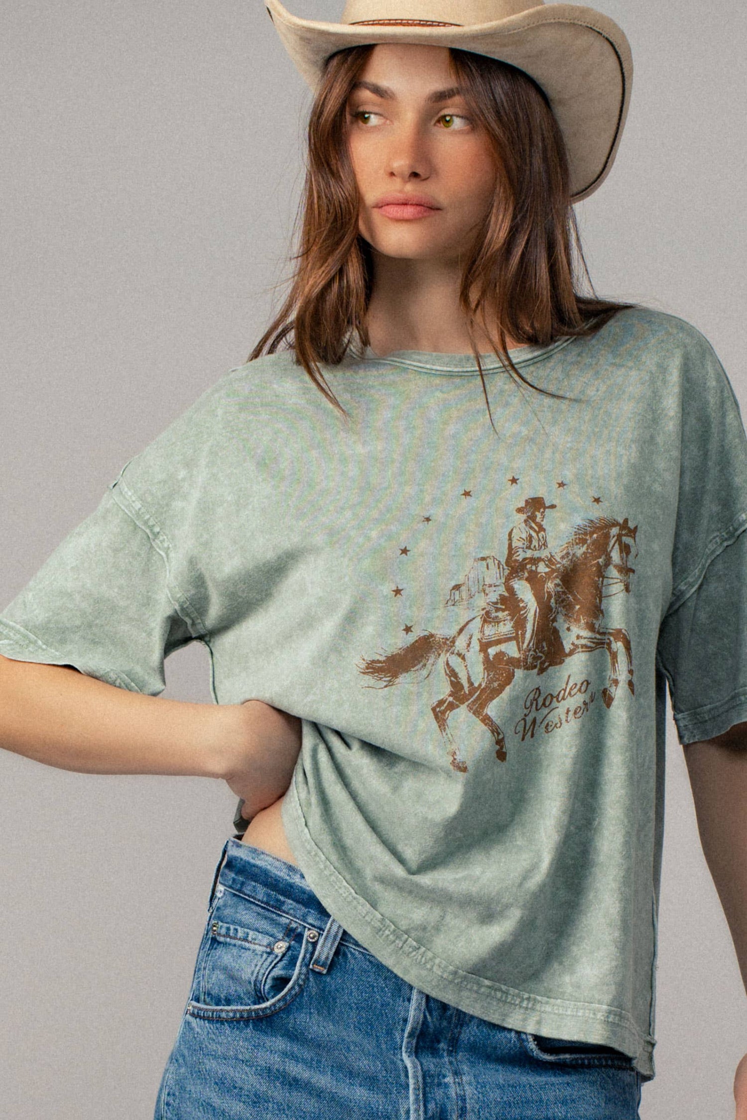 Rodeo Western Oversized Tee Buy at Boltranchstore.com