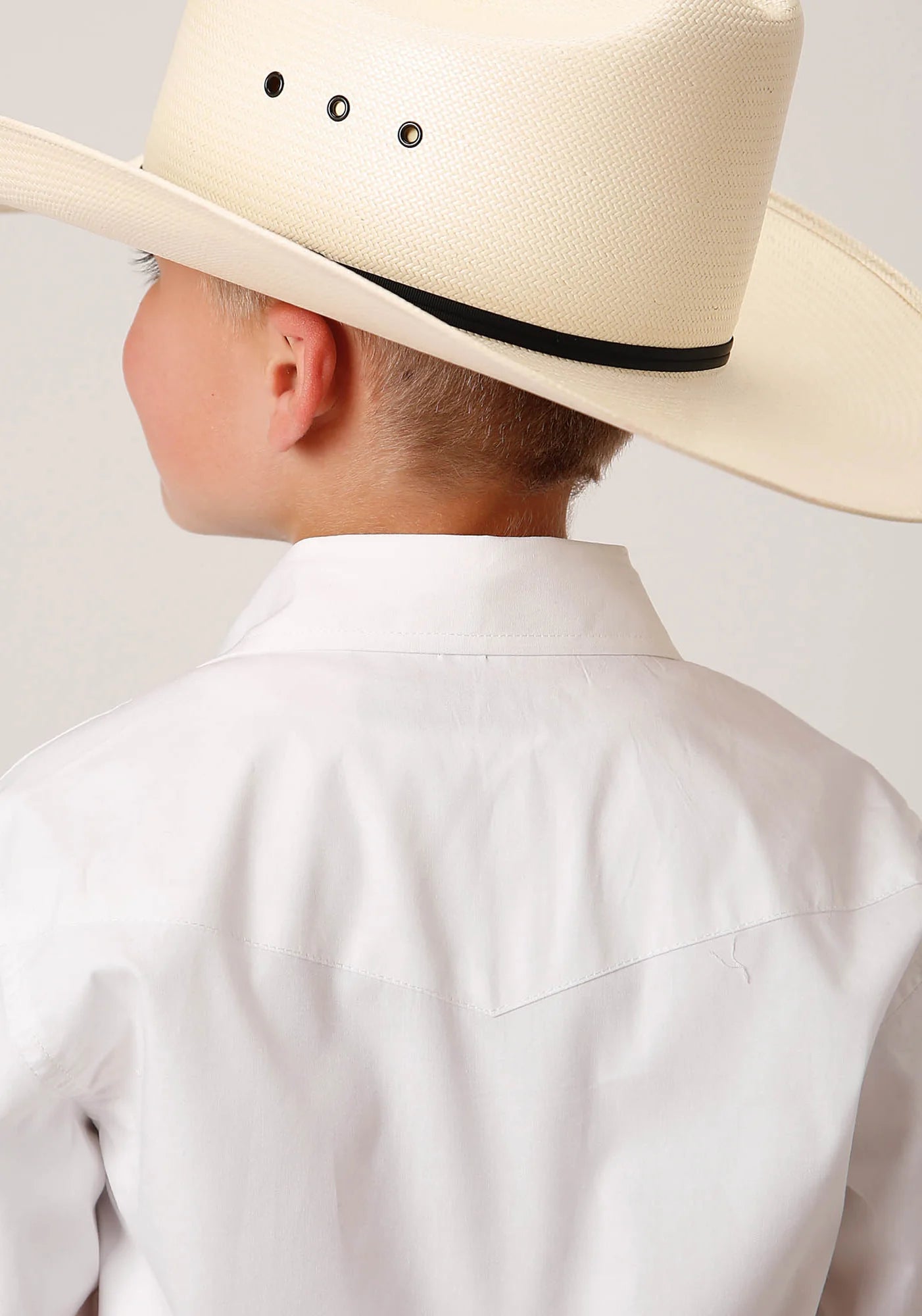 Roper Boys LS Snap Solid Poplin Shirt