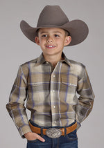 Roper Boys Mirage Plaid Snap Shirt available at boltranchstore.com