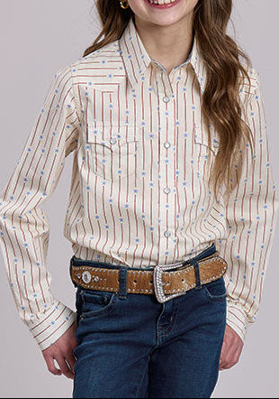 Roper Girls Stars And Stripes Shirt a snap up shirt with long sleeves at boltranchstore.com
