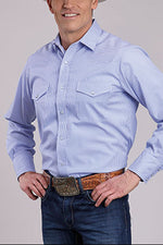 Roper Mens Long Sleeve Blue Stripe Shirt buy at boltranchstore.com western wear 