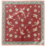 Sendero Rose Dove Bandana Scarf Red Teal red and teal rose and dove print oversized 42 inch bandana scarf western fashion Utah SKU SPCA526F14AXX