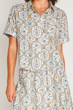 Ruby Santorini Mosai Top MATCHING skirt set womens summer skirt outfit western viral popular order today at boltranchstore.com