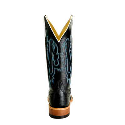 Anderson Bean Black Ostrich Boots