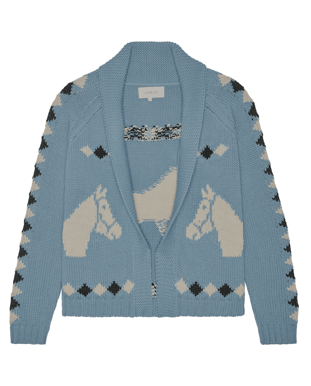 The GREAT Stable Lodge Cardigan in Blue Bell