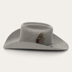 Stetson Falcon 6X Cowboy Hat Stone two ply cord hat band with removable feather