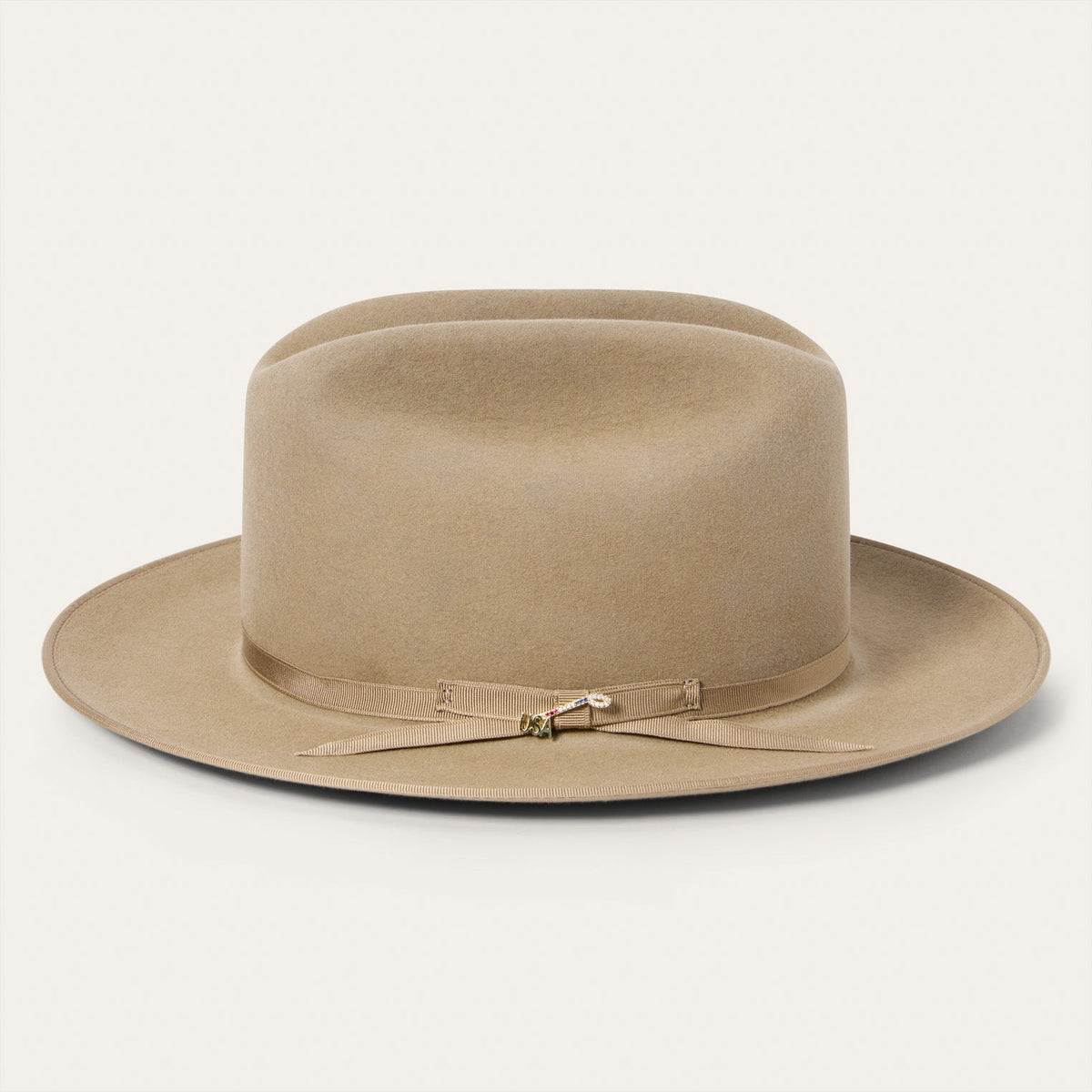 Stetson Open Road 6X USA 250 Edition Fawn grosgrain hat band with gold tone USA branding iron hat pin