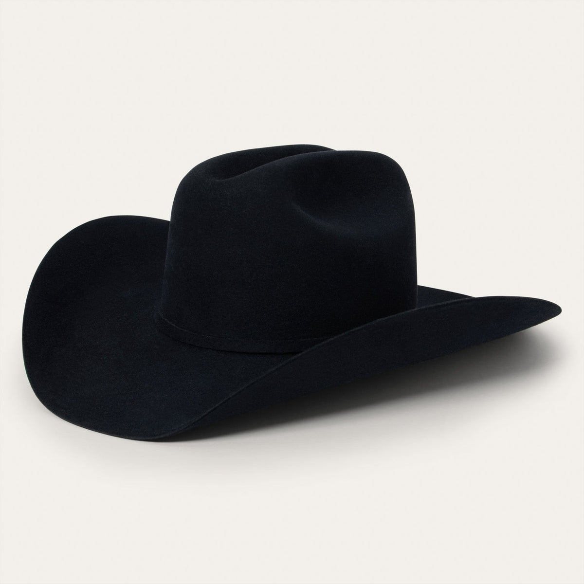 Stetson Skyline 6X USA 250 Edition Black medium cattleman crown with a four and a quarter inch curved brim