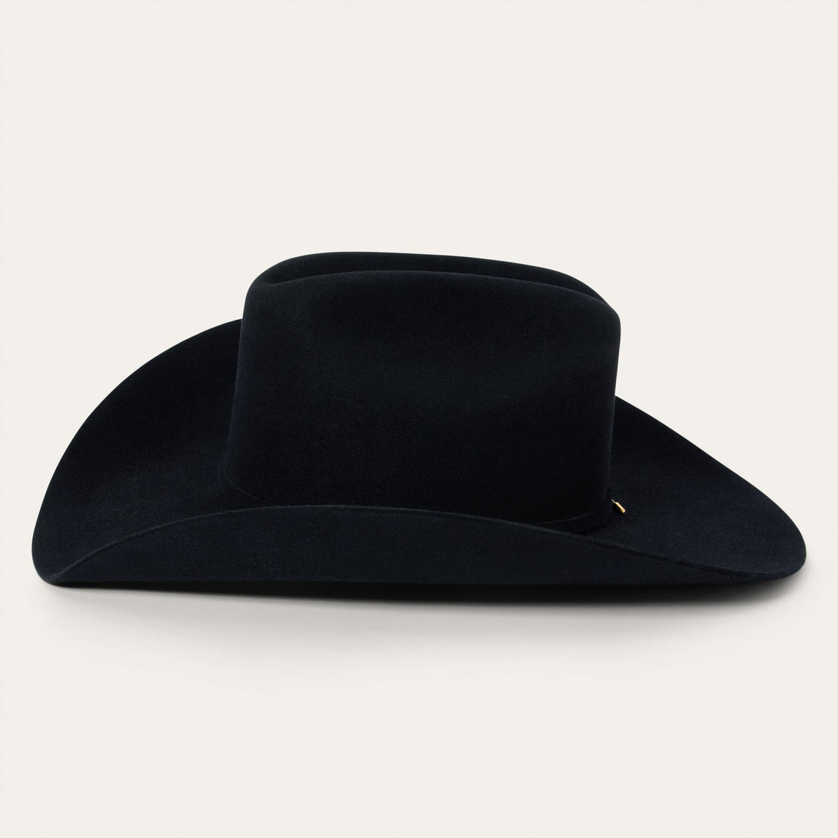 Stetson Skyline 6X USA 250 Edition Black matching self felt band with a three piece silver tone buckle