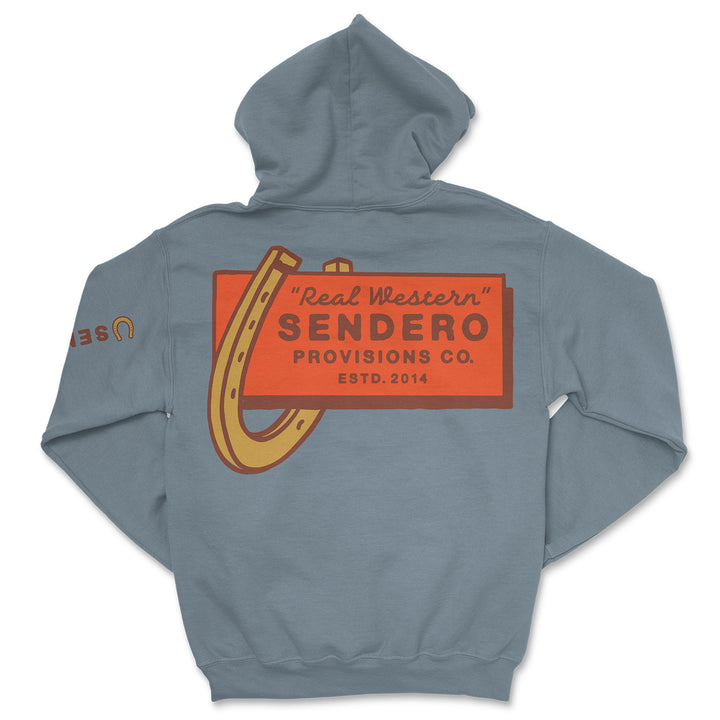 Sendero Real Western Hoodie SPCS426S13A spring 2026 blue sendero hoodie mens womens unisex Boltranchstore.com Free Shipping order now