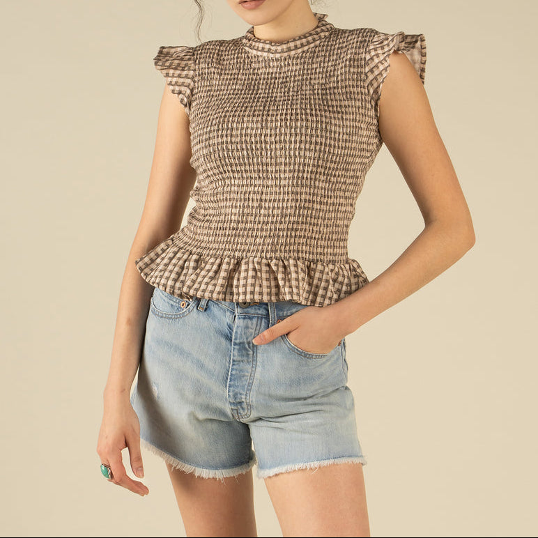 Sendero The Hattie Smocked Top Foodnanny shirt free shipping at boltranchstore.com