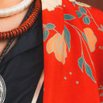 Sendero Rose Dove Bandana Scarf Red Teal versatile scarf to tie as a neckerchief or belt as a top ranch wear Park City